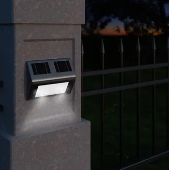 LED solární nástěnné svítidlo z nerezové oceli s krytím IP65