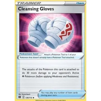 Volný čas Pokémon BRS 136/172 Cleansing Gloves - Brilliant Stars Stav: Near Mint, Verze: NORMAL