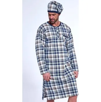 Pánská noční košile Noční košile Cornette 110/30 - bavlna Tmavě modrá M