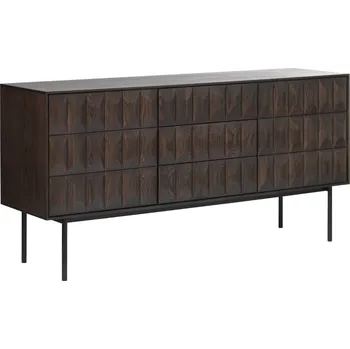 Komoda Unique Furniture Tmavě hnědá dubová komoda Latina 160 x 45 cm
