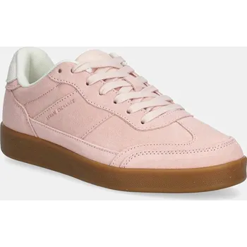 Dámské tenisky Semišové sneakers boty Armani Exchange růžová barva, XDX182 XV868 01081 XDX182.XV868.01081 30X, EUR 41