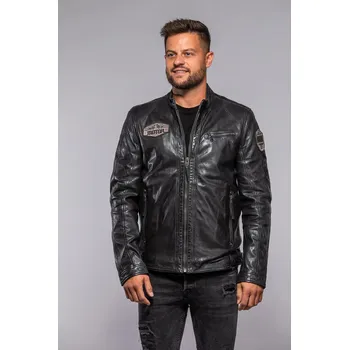 Pánská kožená bunda Shyko DB v barvě antacitové Velikost 4XL