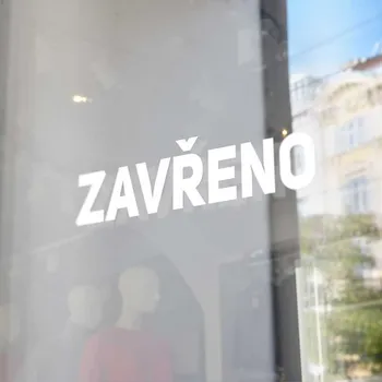 Samolepicí dekorace na vozidlo Samolepka Zavřeno - 24x4,3
