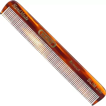 hřeben Kent Fine Pocket Comb Slim Jim - Jemný hřeben na vlasy s jednou šířkou zubů (11,9 cm)