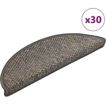 Nášlap na schod vidaXL Samolepicí rohože na schody -Look 30 ks 56x17x3 cm [3365868] Barva: šedá a béžová