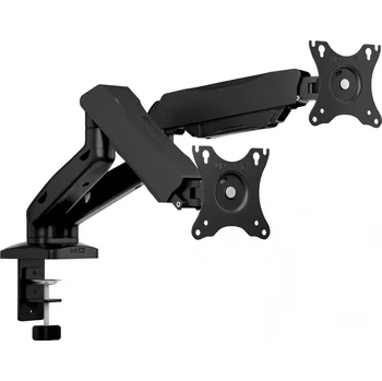 Držák monitoru duální držák na dva monitory 32" IB-MS204-T, 2–9 kg, stolní svěrka a průchodka, VESA