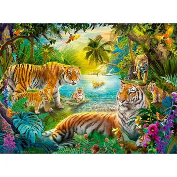 Puzzle Ravensburger puzzle Oáza tygrů 500 dílků