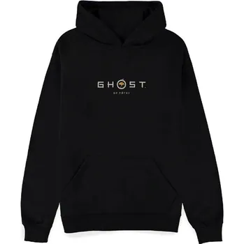 Pánská mikina Difuzed Mikina Ghost of Yotei - Logo and Leaf M Černá