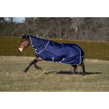 Jezdectví Bucas Deka nepromokavá Atlantic Exclusive Bucas, s krkem, 0 g, navy/blue Délka zad: 145 cm