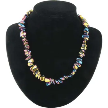 Náhrdelník Milujeme Kameny Hematit aqua aura - náhrdelník sekánek NAS19 106618