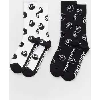 Pánské ponožky Santa Cruz Winkowski Eight Ballr 2pk (white & black) 42-46, bílá