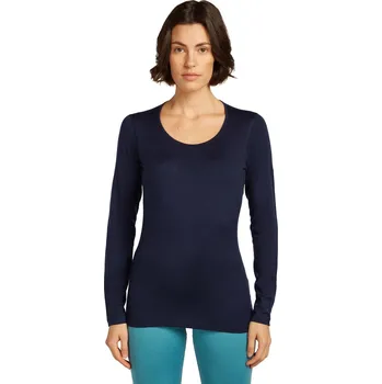 Dámské tričko Dámské merino tričko s dlouhým rukávem ICEBREAKER Wmns 200 Oasis LS Scoop, Midnight Navy velikost: M