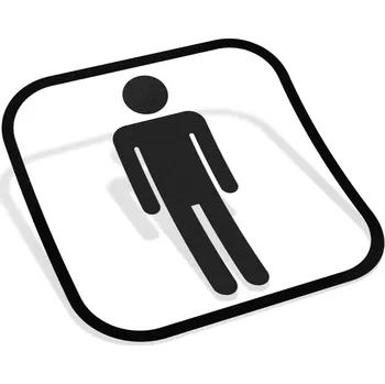 Samolepicí dekorace na vozidlo Samolepka WC Muži Piktogram - 7x7