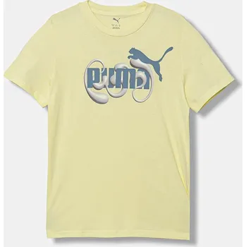 Chlapecké tričko Dětské bavlněné tričko Puma GRAPHIC No. 1 Logo Tee G 688497. žlutá 10X, vel. 164