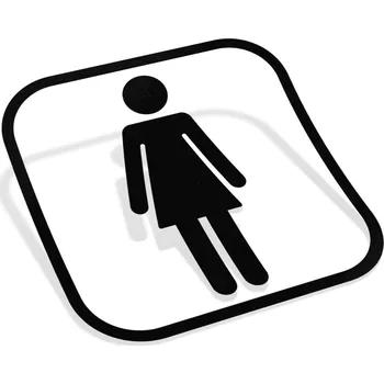Samolepicí dekorace na vozidlo Samolepka WC Ženy Piktogram - 13x13