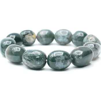 Náramek Milujeme Kameny Achát mechový - náramek váleček NV1 52969