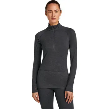 Dámské merino tričko s dlouhým rukávem ICEBREAKER Wmns 260 ZoneKnit LS Half Zip, Jet Heather velikost: S