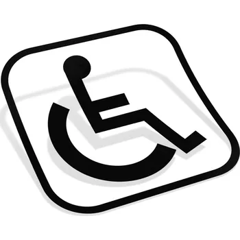 Samolepicí dekorace na vozidlo Samolepka Vozíčkář, Invalida Piktogram - 5x5