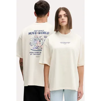 Bavlněné tričko Kaotiko AR050.01S.G002 béžová 01X, vel. S