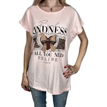 Namso Dámské tričko s krátkým rukávem KINGDNESS Barva: Růžová, Velikost: 3XL