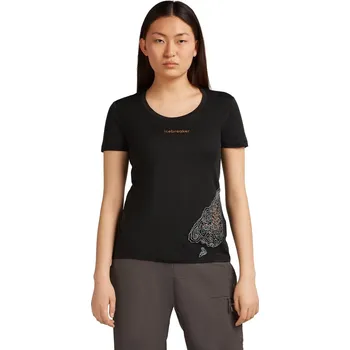 Dámské merino tričko s krátkým rukávem ICEBREAKER Wmns 150 Tech Lite SS Scoop Tee 30th Anniversary, Black velikost: L