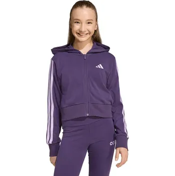 Chlapecká mikina Dětská mikina adidas fialová barva, s kapucí, s aplikací, JY4985 45X, vel. 128