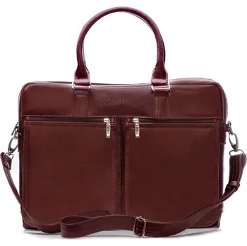 Pánská aktovka Pánská kožená bordó taška SOLIER SL01 Bordo Velikost: ONE SIZE
