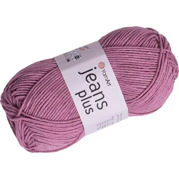 Příze Pletací příze Jeans Plus 100 g, barva 15 (65) starorůžová