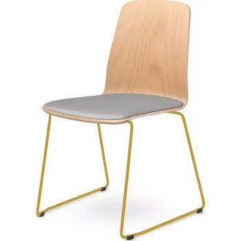 Jednací židle Konferenční židle Sunrise 151-Q-N16 (kostra odstín medově žlutá RAL 1005, překližka buk + čalouněný