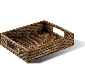 Sambonet Ratanový servírovací podnos, kolekce Radici, 32,5 x 26,5 cm, medově hnědá 58233-05