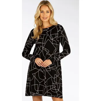 Dámské šaty Dámské šaty LITEX s dlouhým rukávem černé Velikost: XL, kód: LI-7F004-XL