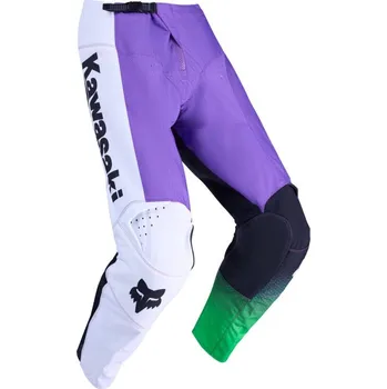 Moto kalhoty kalhoty Fox 180 Kawasaki Pant Purple/White 28