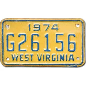Plechová cedule Americká SPZ West Virginia G26156 moto