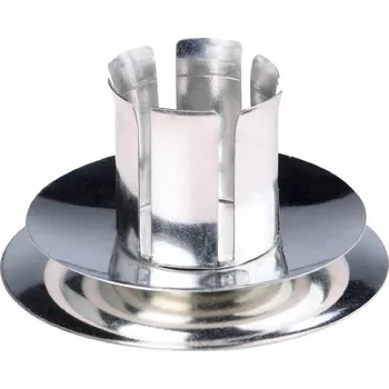 Vánoční svícen Svícen kov stříbrný stojatý, na domácí a kónickou svíčku