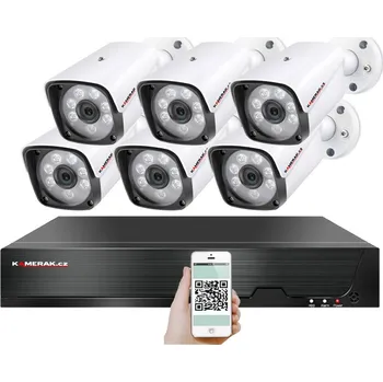 Příslušenství ke zvukové technice PoE IP 6 kamerový set XM-601B 4MPx, CZ menu