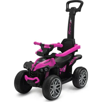 Dětské vozidlo Dětské odrážedlo Baby Mix Mega Prime EVA s vodící tyčí růžové (poškozený obal)