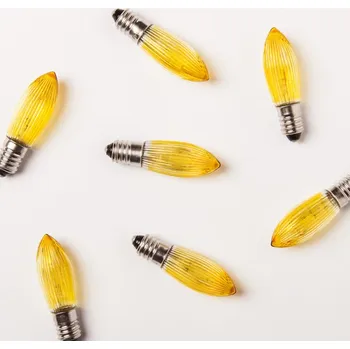 Vánoční dekorace LED žlutá žárovka FILAMENT pro svícen 34V/0,2W, balení 100 ks