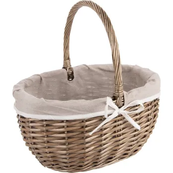 Nákupní taška ORION Proutěný koš s textilní vsadkou velký