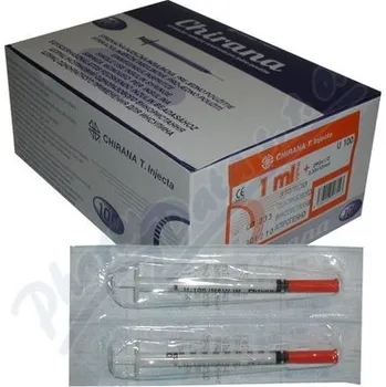 Injekční stříkačka Inj.střík.inz.1ml U100 0.33x12-13 Chirana 100ks