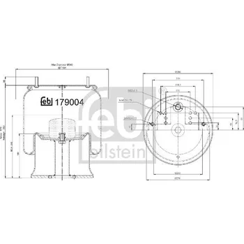 Mech, pneumatické odpružení FEBI BILSTEIN 179004