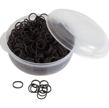 Čištění pro koně Gumičky do hřívy HIPPOTONIC černé 450ks