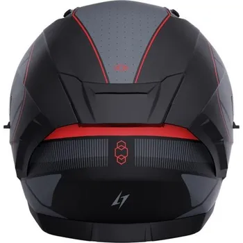 Helma na motorku STORMER Integrální helma STORMER BLASTER TRON red, metal matt XL