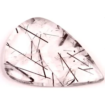 Přírodní kámen Kabošon Black Rutile č.6170 (42x29x6mm)