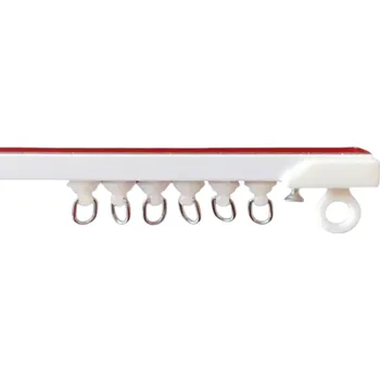 Lišta karosérie Silná samolepicí záclonová lišta 300 cm Nano tichá posuvná lišta Plastová horní a boční montáž Bez vrtání Univerzální dekorace na okno bílá