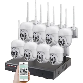 Kompletní kamerový systém Bezdrátový 8 kamerový set WiFi IP Pro WIP8-308C 5MPx, PTZ, CZ menu