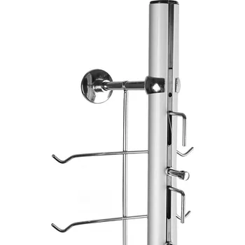 Stojan na brýle kovový na 16 ks brýlí, se zámkem Varianta: 1 stříbrná, Balení: 10 ks