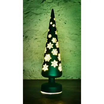 Vánoce LESNÍ HVĚZDA | LED svítící stromeček | zelený | 35 cm