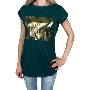 Emola Dámské smaragdové tričko s krátkým rukávem APOLENA Barva: Zelená, Velikost: M