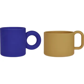 OYOY, Dětské hrnky Nomu, hnědý a modrý, 2 ks - Formadore