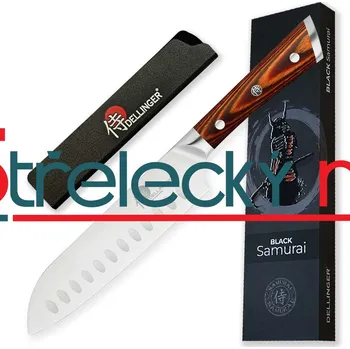 Nůž šéfkuchaře Santoku 178 mm, Dellinger German Black Samurai